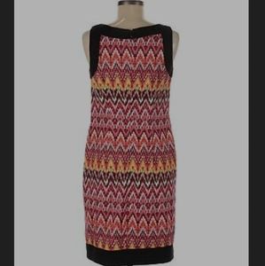 ALYX  Petite Size 14P Women's Geometric Colorful Dress Sleeveless ZIp Back